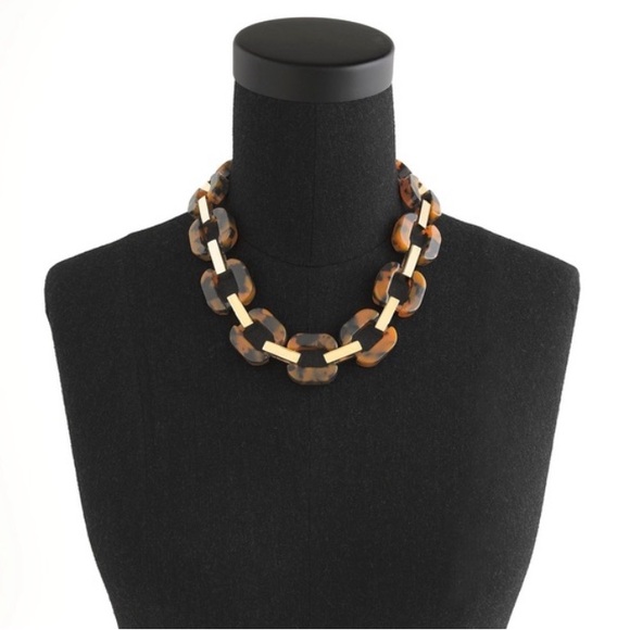 J. Crew Jewelry - J.Crew Tortoise acrylic/resin/lucite Link Necklace